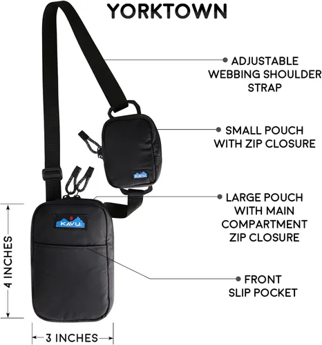 Vista 6 de KAVU Yorktown 2 N 1 Crossbody Pack Modular Bolsa Ligera