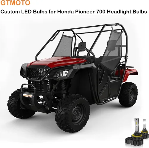 Vista 4 de para 2014-2019 2020 2021 2022 2023 2024 Honda Pioneer 500 520 700 700-4 Bombillas de faro 894/881, 6000K Luz blanca brillante y potente