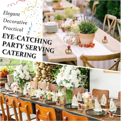 Vista 6 de EBOOT 100 mini tazas de postre de 2 onzas con cucharas, taza de plástico desechable redonda de plástico para parfait pequeño para boda, evento