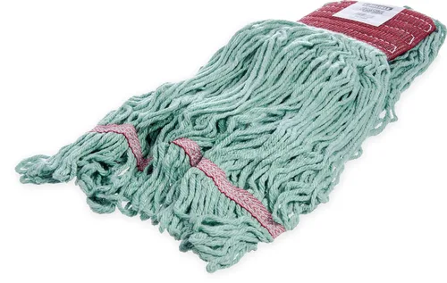Vista 6 de Carlisle FoodService Products 369484B09 - Cabezal de trapeador de extremo en bucle con banda roja, grande, verde (paquete de 12)