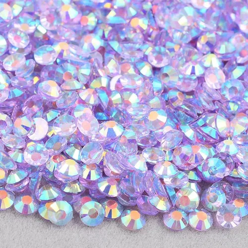 Vista 15 de 10000 diamantes de imitación de resina de 0.118 pulgadas, parte trasera plana transparente, color negro azabache AB para manualidades, zapatos