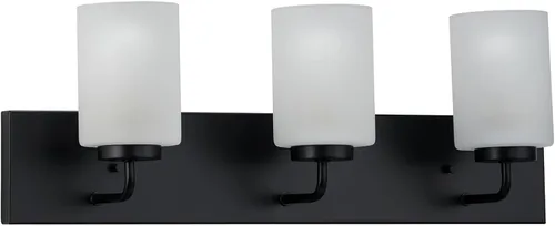 Vista 13 de Progress Lighting Merry Collection - Lámpara de tocador de baño de transición de cristal grabado en níquel cepillado (1 luz)