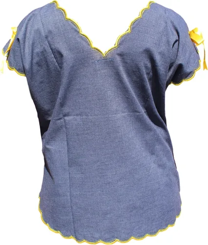 Vista 2 de Blusas Mexicanas Mujer Diseño Flores Hecho en Yucatán México