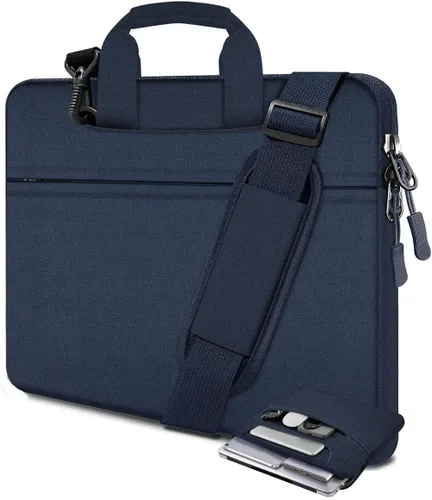 Vista 7 de Funda para laptop de 13.3 pulgadas con correa para el hombro, maletín delgado para computadora con correa compatible con MacBook Air/Pro 13/Pro 14