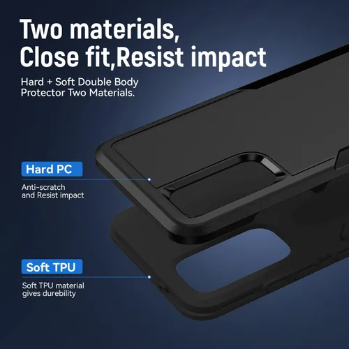 Vista 5 de Samung S20 FE 5G - Funda protectora para Samsung Galaxy S20 FE 5G, con protector de pantalla [probada contra caídas de grado militar], funda Negro