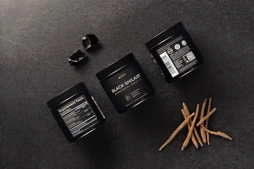 Vista 5 de Shilajit negro de 100 veces de fuerza para hombres con 10% Tongkat Ali y Ashwagandha – Cápsulas de Shilajit de mayor potencia 60% ácido fúlvico puro