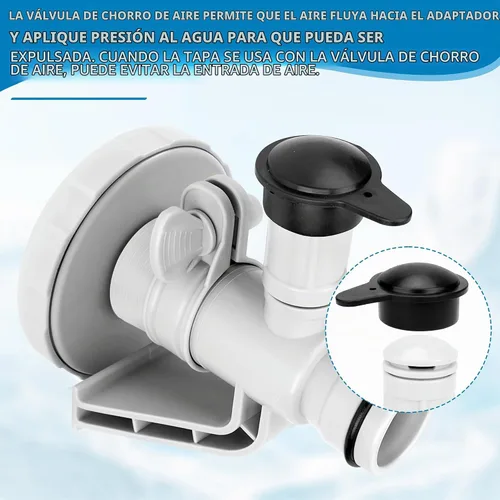 Vista 5 de 12363 12373 Válvula de chorro de aire y tapa de válvula de chorro de aire para piscina sobre tierra Intex