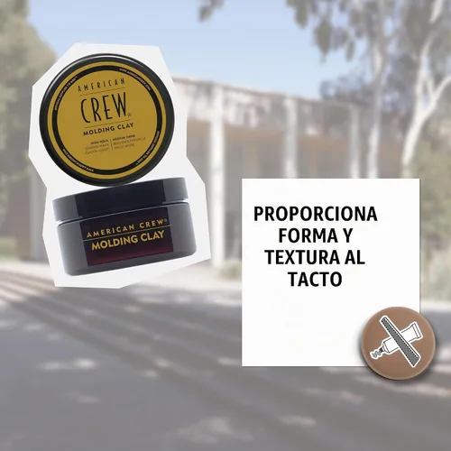 Vista 4 de American Crew Arcilla para moldear el cabello para hombre, gel de peinado con fuerte sujeción y brillo medio, relleno de calcetines para él, 3 onzas