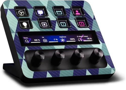 Vista 27 de MightySkins - Piel de fibra de carbono compatible con Elgato Stream Deck + madera gris Acabado de fibra de carbono texturizado protector