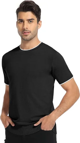 Vista 5 de Sailwind Mens Short Sleeve Crew Neck Contrast Trim Knit T-Shirt