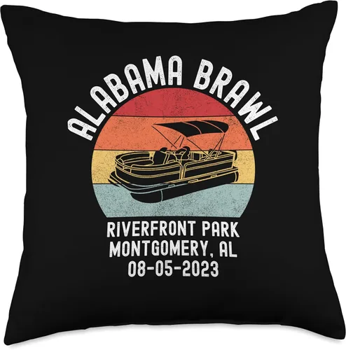 Vista 5 de Montgomery Riverfront Brawl Alabama Brawl Riverfront Park Montgomery Alabama Brawl - Almohada (16 x 16 pulgadas), multicolor