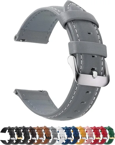 Vista 41 de Fullmosa Correa de reloj de piel de liberación rápida para hombres y mujeres, correas de repuesto de ancho 0.472 in, 0.551 in, 0.630 in, 0.709 in