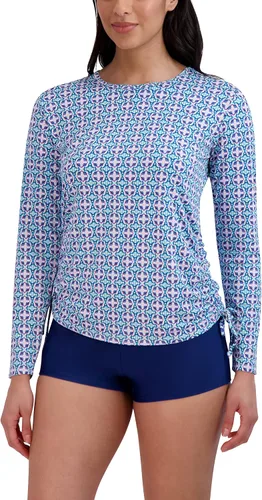Vista 2 de Stella Parker Camiseta de natación de manga larga estándar para mujer con protección solar UPF 30+, de secado rápido