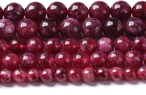 Vista 55 de 100 cuentas de piedra multicolor natural de 0.236 pulgadas (0.236 in), cuentas espaciadoras sueltas redondas para hacer pulseras, collares, aretes