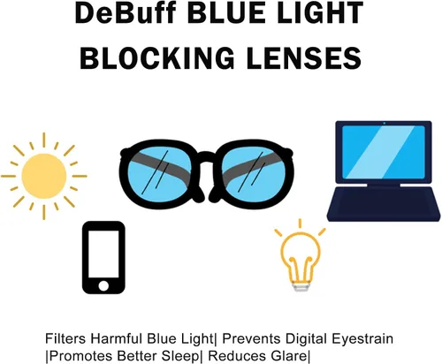 Vista 3 de Lentes transparentes sin receta para mujeres y hombres con bloqueo de luz azul