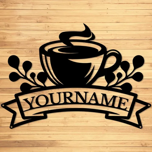 Vista 13 de Letreros metálicos con nombre de barra de café personalizados, letrero de metal de la casa de café soldado, letreros de cobertizo personalizados
