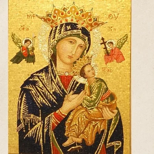 Vista 2 de CafePress Our Lady Of Perpetual Help - Bolsa de mano de lona natural bolsa de compras reutilizable