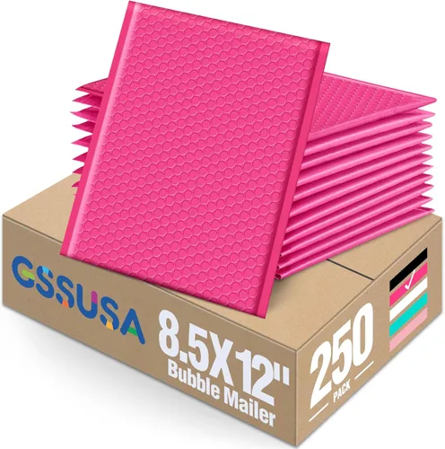 Vista 17 de GSSUSA Paquete de 100 sobres de burbujas negras de 4 x 8 y 6 x 10 pulgadas Negro