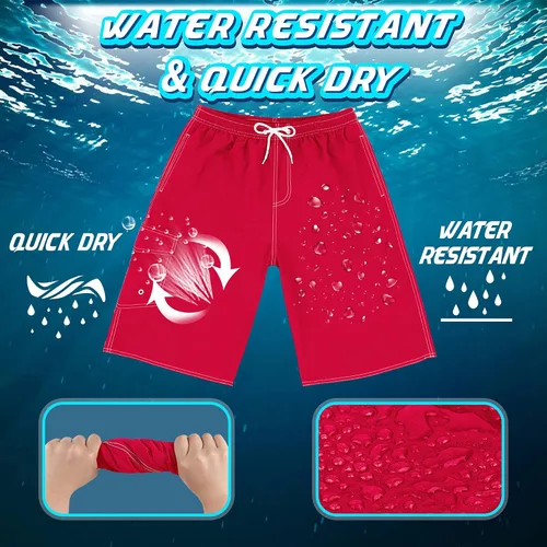 Vista 5 de Trajes de baño para hombre Bañadores de natación de secado rápido Shorts de natación con forro de malla Trajes de baño divertidos