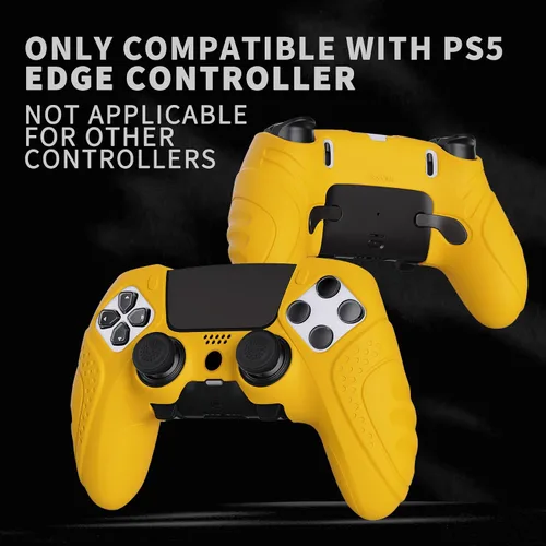 Vista 29 de PlayVital Guardian Edition Anti-Slip Ergonomic Silicone Cover Case for ps5 Edge Controller, Soft Rubber Protector Skin for ps5 Edge Wireless