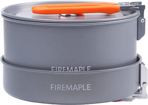 Vista 2 de Fire-Maple Feast - Juego de 4 utensilios de cocina para acampar al aire libre con ollas, hervidor, cacerolas y espátula para senderismo, pesca