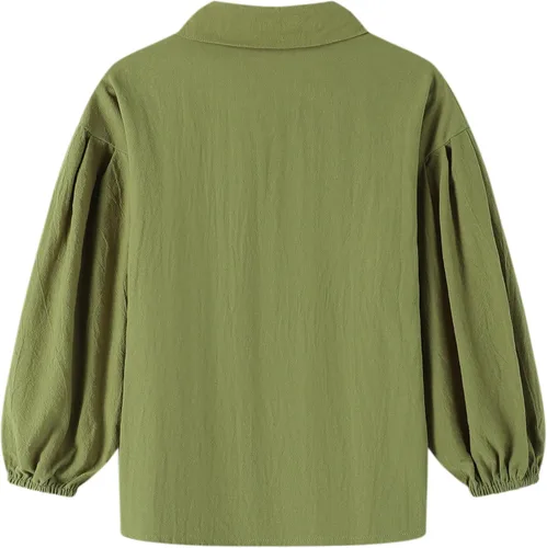 Vista 3 de Eymitory Camisa de pirata medieval para niños, camisa vikinga renacentista con volantes, para Halloween, jacobita escocés, disfraz de Ghillie