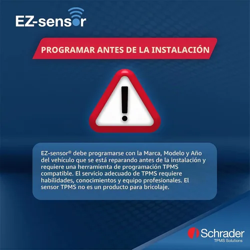 Vista 6 de Schrader 33500 EZ-Sensor Sencillo SKU (314.9 MHz, 315 MHz, y 433 MHz) Sensor Programable de Presión de Neumáticos con Válvula de Ángulo Fijo Snap-in