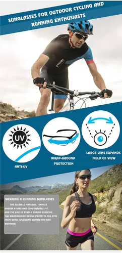 Vista 3 de Swanoble UV400 2 Sports Sunglasses for Kids Cycling,Light frame Sunglasses for Boys Girls,Youth Softball Baseball Golf