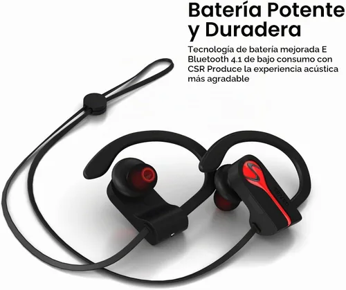 Vista 6 de SENSO Auriculares Bluetooth, los mejores auriculares deportivos inalámbricos con micrófono IPX7 impermeable HD estéreo a prueba de sudor
