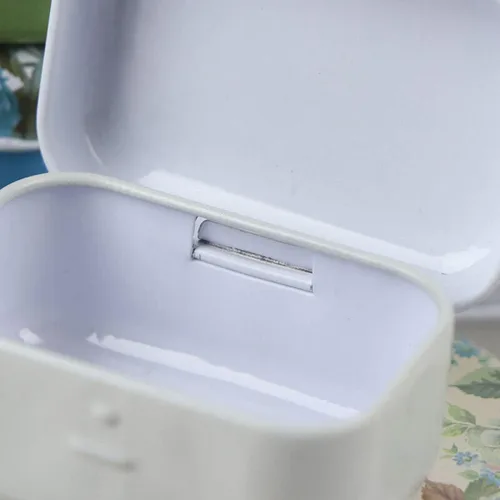 Vista 18 de 8 piezas de mini flores de estaño organizador de joyas caja de almacenamiento cajas decorativas pequeñas latas de metal floral con tapas