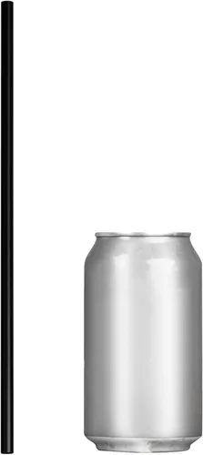 Vista 3 de Pajitas de vaso desechables - 10 pulgadas de alto (negro, 250)