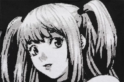 Vista 4 de EMILYLE Anime - Suéter gráfico de manga larga con cuello redondo y figura para mujer