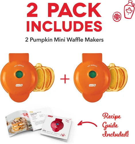 Vista 6 de Dash Mini waflera (paquete de 2) para gofres individuales Hash Browns, Keto Chaffles con superficies antiadherentes fáciles de limpiar, 4 pulgadas