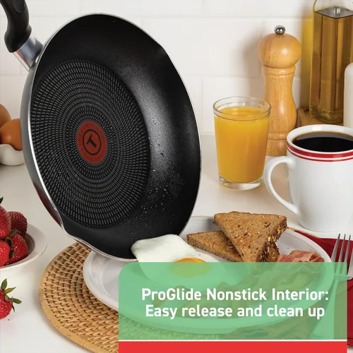Vista 4 de T-fal B36282 Sartén Antiadherente Profunda con Tapa para Uso Diario con Asas Ergonómicas que se Mantienen Frescas Utensilios de Cocina, 12 Pulgadas