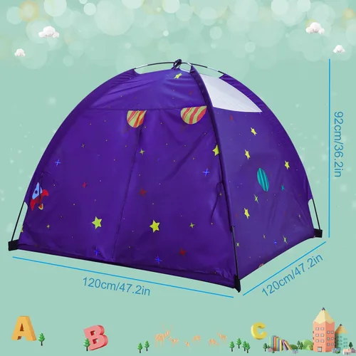 Vista 7 de Tienda de campaña para niños al aire libre, casa de juegos de interior para niños, tiendas de campaña para niños pequeños, juego de regalo