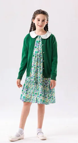 Vista 7 de SMILING PINKER cardigan de cuello redondo para niñas
