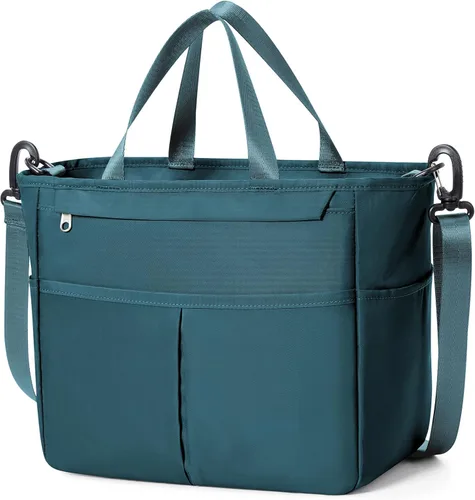 Vista 11 de Bolsa de almuerzo para mujer, caja de almuerzo grande para adultos para mujeres y hombres, bolsa de almuerzo aislada con bandolera para trabajo
