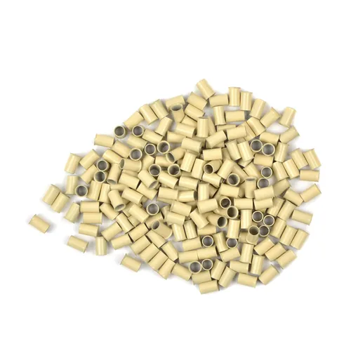 Vista 15 de 200 piezas de 0.134 in de microanillos de eslabones de cuentas de cobre sin silicona para extensiones de cabello (negro)