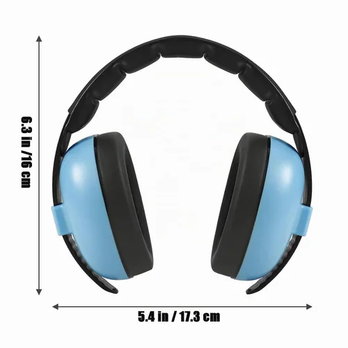 Vista 3 de PandaEar Auriculares con cancelación de ruido para bebés de 0 a 3 años Orejeras de protección auditiva para bebés, color azul