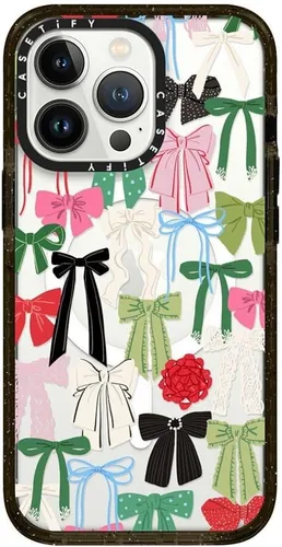 Vista 37 de CASETiFY Funda Impact para iPhone 13 [Protección contra caídas de grado militar 4X de 8.2 pies/Compatible con Magsafe] - #1 Mom - Transparente