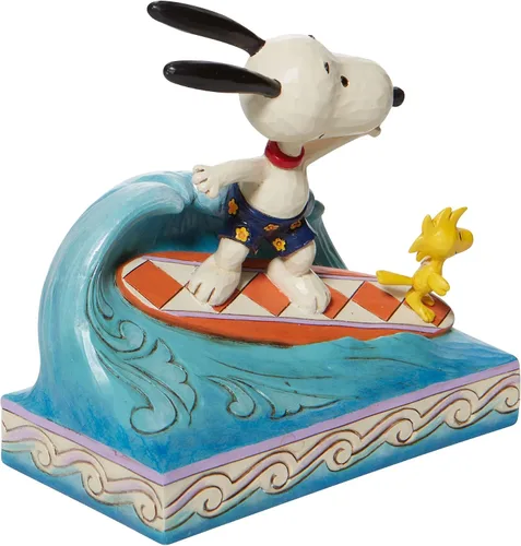 Vista 5 de Enesco Jim Shore Peanuts Snoopy and Woodstock - Figura de surf, 5.5 pulgadas, multicolor