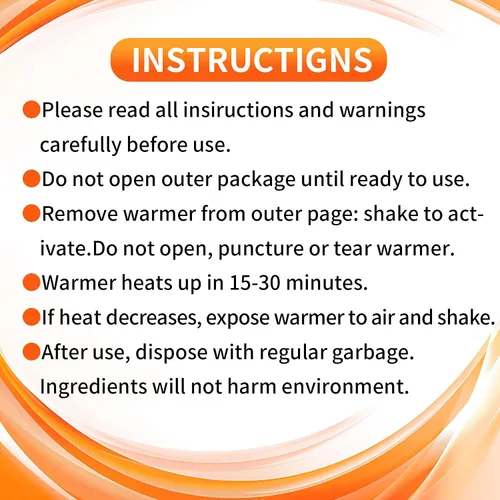 Vista 7 de Hand Warmers Disposable - Up to 15 Hours of Heat - 10/50/100/200 Pack Super Long Lasting Air Activated Warmers, All Natural, Portable for Body