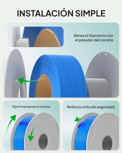Vista 6 de ELEGOO Filamento de relleno básico PLA 1.75mm negro 4KG, filamento para impresora 3D sin carrete precisión dimensional +/- 0.02mm, PLA para 4*2.2