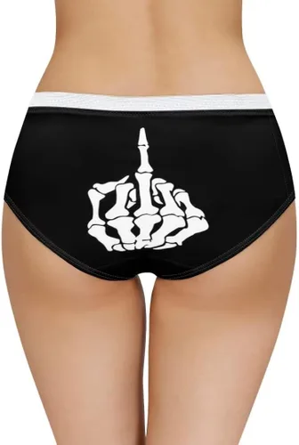 Vista 2 de Dellukee Ropa interior divertida para mujer, suave para damas, niñas, hipster, tangas de alta desperdicio, boxeadores de encaje