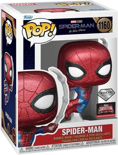 Vista 2 de Funko Pop Spiderman: No Way Home - Spiderman Diamond Target Con Exclusivo Rojo