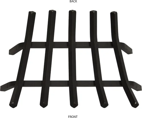 Vista 2 de Rejilla para chimenea de Pleasant Hearth de acero compacto prémium con barras de 3/4 de pulgada, Acero, Negro, 21 - pulgadas