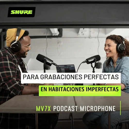 Vista 3 de Shure MV7X - Micrófono XLR para podcasting con cable XLR - Micrófono dinámico para podcasting y grabación vocal, tecnología de aislamiento de voz