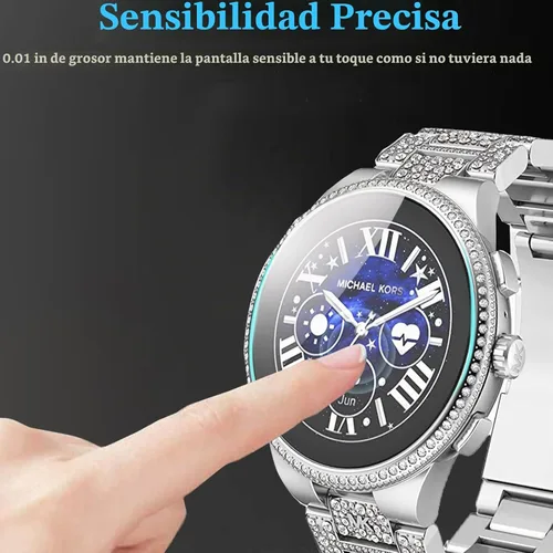 Vista 4 de Protector de pantalla de reloj inteligente militar SUNKTA [3 unidades] Protector de pantalla de vidrio templado 9H compatible con SUNKTA K52