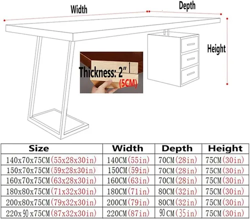 Vista 3 de Escritorio moderno y simple de madera maciza para computadora, escritorio de estudio, mesa de juegos, con soporte de CPU y cajón