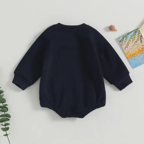 Vista 4 de Kayotuas Ropa neutra para bebé, linda sudadera de manga larga de gran tamaño, suéter de forro polar cálido